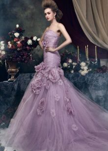 Pakaian perkahwinan musim luruh ungu