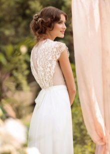 Letné čipkované svadobné šaty