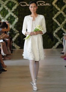 فستان زفاف قصير أوسكار دي لا رنتا