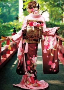 Rött bröllop Kimono