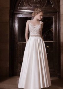 David Hasbani Straight Lace Wedding Dress