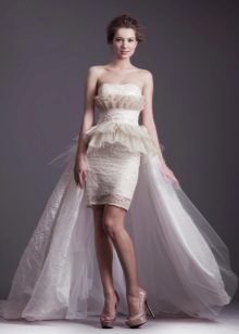 Vestido corto de novia de Anastasia Gorbunova