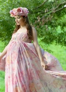 Vestido de novia de maternidad colorido