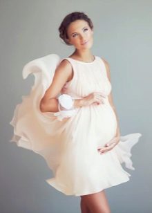 Vestido de novia de gasa de maternidad