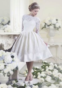 Сватбена рокля Midi без ръкави