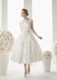 Rosa Clara Lace Midi Wedding Dress
