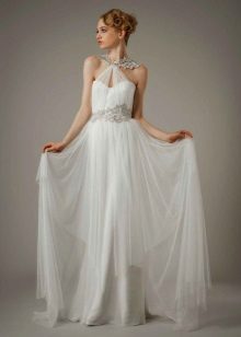 Гръцка дантелена сватбена рокля