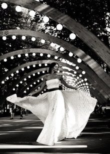 Vjenčana haljina Vesssna rustikalna s kontrastnim remenom