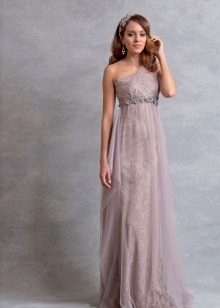 Vestido de noiva delicado lilás