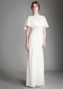 Wedding dress with sleeves for a pear figure