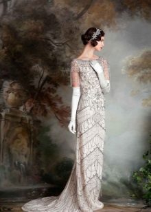 Elīza Džeina Hovela sudraba vintage kāzu kleita