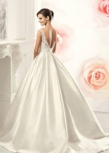 A-line svadobné saténové šaty