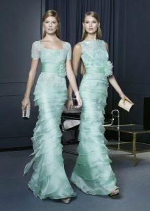 Evening turquoise dresses from Rosa Clara