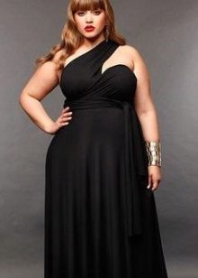 Гръцка вечерна рокля за наднормено тегло