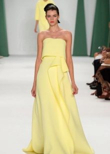 Carolina Herrera Žlté večerné šaty