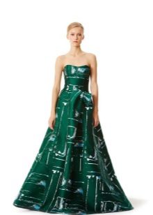 Carolina Herrera zelené večerné šaty