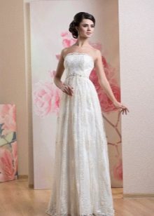 Дантела сватбена рокля в стил ампир