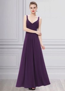 Evening purple floor dress inexpensive