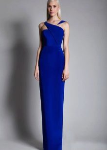 Avond blauwe schede schede jurk