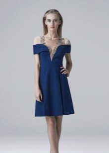 Modré večerné šaty krátke