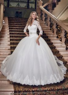 فستان زفاف الأميرة منخفض الخصر