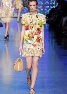 Плетена вечерна рокля от късо Dolce & Gabbana
