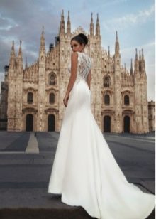 Wedding dress with a train from the Milan collection 2015