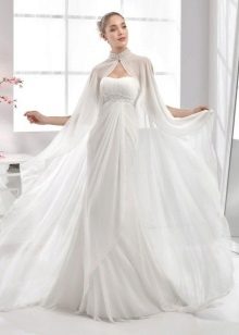 Graikų stiliaus vestuvinė suknelė su apvyniojimu