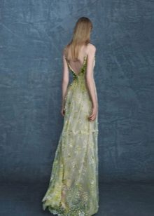 فستان زفاف أخضر