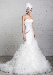 Wedding dress with a hat