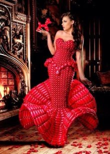 שמלת ערב בלון אדומה