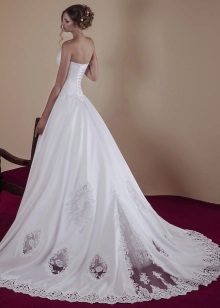A-line Wedding Dress with Lace Train