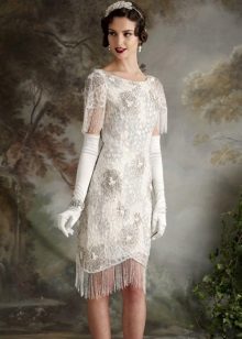 Vestido corto de novia vintage