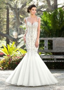 Mermaid wedding dress with Swarovski crystals