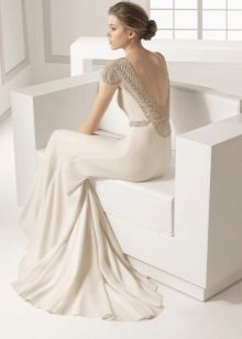 Walang back Swarovski Crystal Wedding Dress