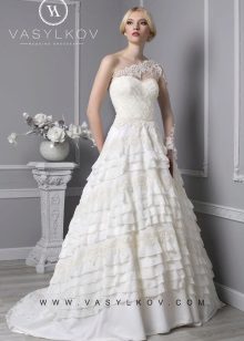 Сватбена рокля с руша от Василков
