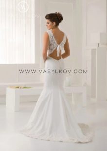 Wedding dress with an open back from Cornflowers