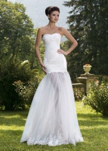 „Hadassa“ ryški trumpa vestuvinė suknelė