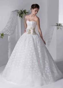 Robe de mariée en argent Hadassah avec ceinture