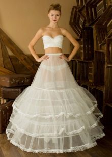 Crinoline with ruffles from a grid magnificent