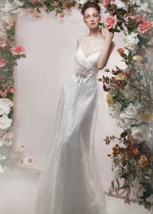 Abito da sposa diretto della collezione Cocktail floreale di Papilio