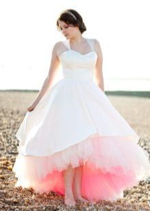 Wedding dress with a petticoat