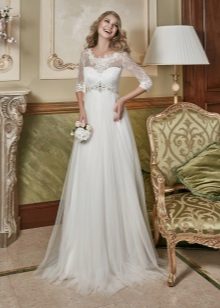 A-line svadobné šaty s opaskom
