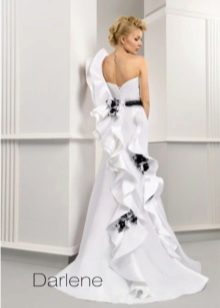 Ange Etoiles vestido de novia blanco y negro