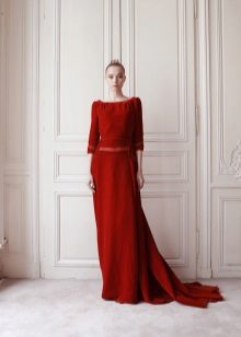 Vestido de terciopelo rojo