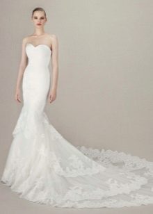 Bílé mořské panny svatební šaty