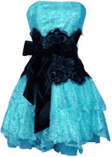 Czarno-niebieska sukienka