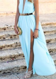 Turkisblå kjole