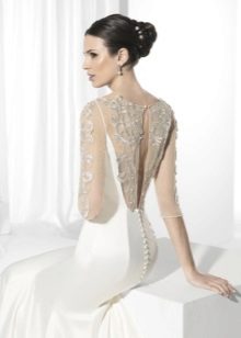 Дамска сватбена рокля от дантела на Франк Сарабия