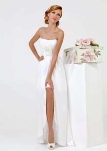 Paprasta balta Kookla vestuvinė suknelė